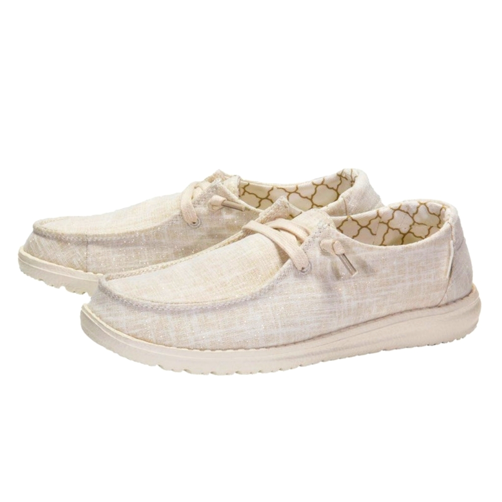 Sparkling gold Hey Dude size 7